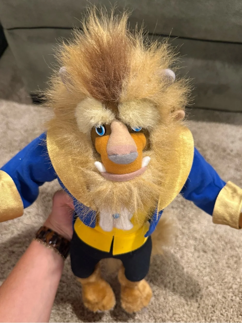 Vintage 1992 Mattel Disney Beauty & the Beast Beast Plush 14”